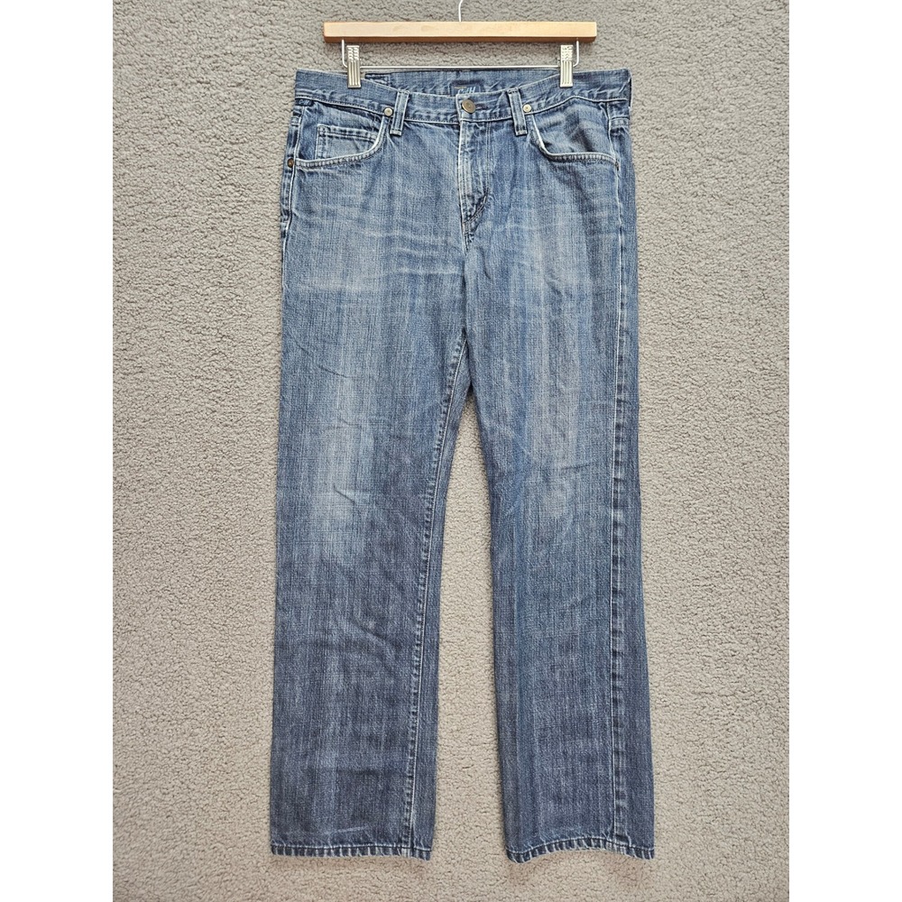 Citizens of Humanity Sid Jeans 33 Blue Straight Leg Medium Wash Denim USA Made